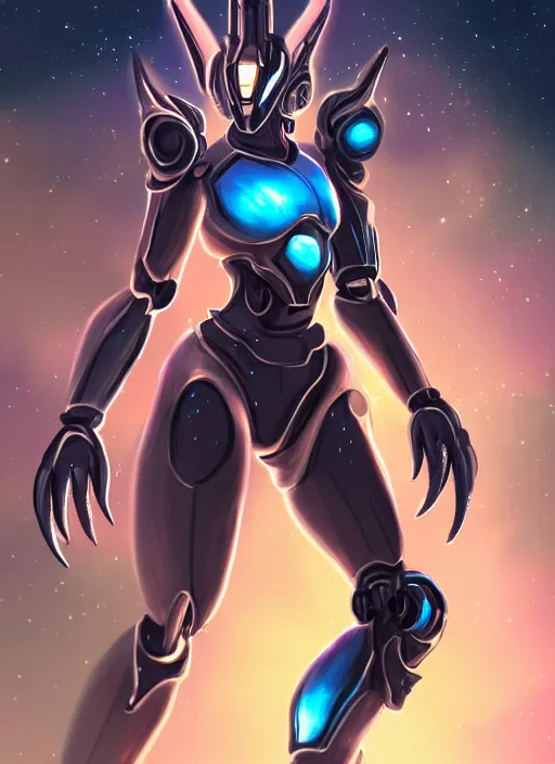 Image similar to cinematic goddess shot, cosmic sized perfectly proportioned stunning beautiful hot anthropomorphic robot mecha female dragon, in space, nebula sized, larger than galaxies, holding galaxy, sharp claws, sleek silver armor, epic proportions, epic size, epic scale, digital art, furry art, macro art, dragon art, giantess art, warframe fanart, furaffinity, deviantart