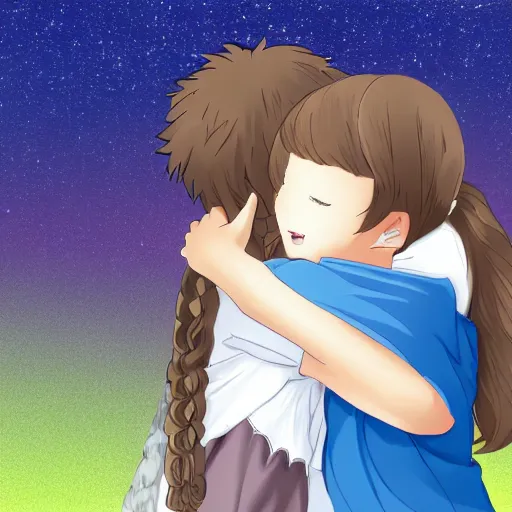 Image similar to teenager girl hugs boy 1 4 yo 1 5 yo innocent love pixiv fanbox