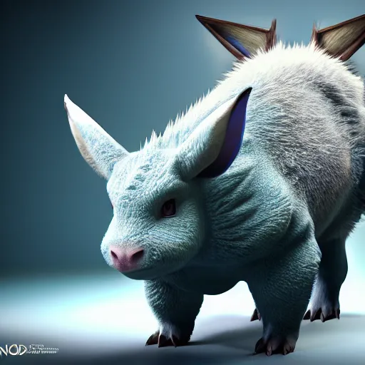 Image similar to photography of a realistic male nidoran animal, ultra detailed, 8 k, cinematic lighting, natural background, trending on artstation, pokemon