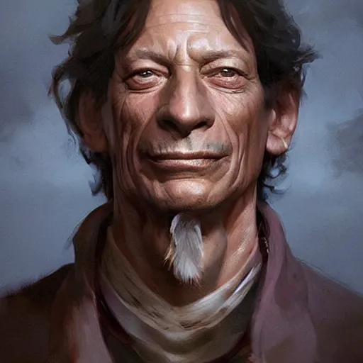 Image similar to jim varney, fantasy illustration, portrait, artstation, detailed matte portrait painting by greg rutkowski