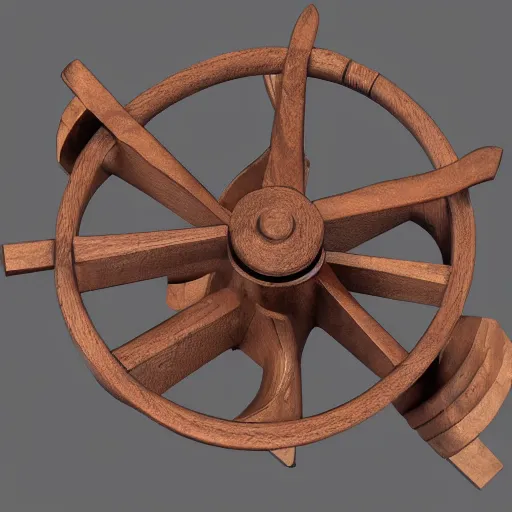 Image similar to 3 d model of a spinner for chopping on a pike,
