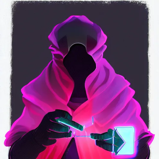 Image similar to medium shot of a mysterious letter digital illustration android hyperlight drifter