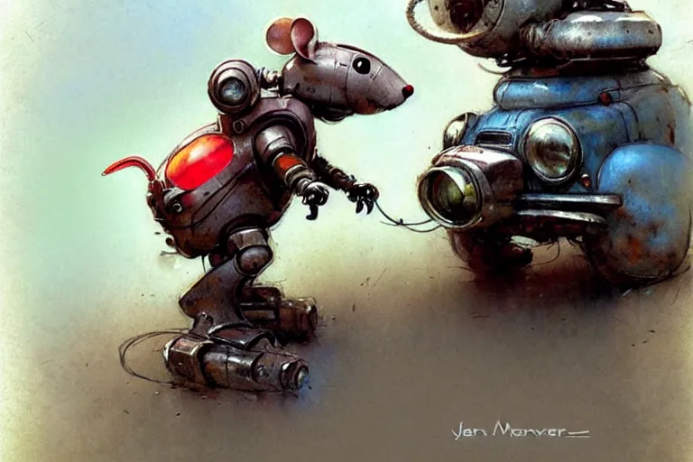 Image similar to adventurer ( ( ( ( ( 1 9 5 0 s retro future robot mouse explorer vehical. muted colors. ) ) ) ) ) by jean baptiste monge!!!!!!!!!!!!!!!!!!!!!!!!! chrome red