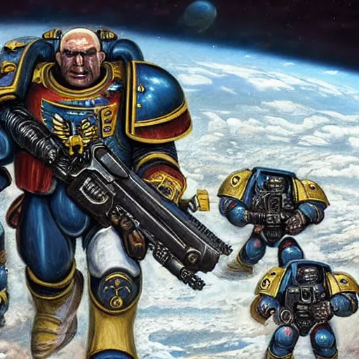 Image similar to Space Marine hyperrealistic