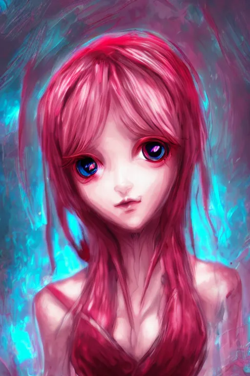 Image similar to a humanoid figure raspberry, large eyes, highly detailed, digital art, sharp focus, trending on art station, anime art style