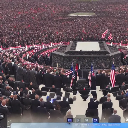 Prompt: Alex Jones inauguration, U.S. President, 4k, photo realistic