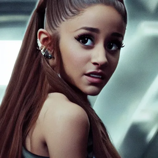 Image similar to a still of Ariana Grande in a stars wars film