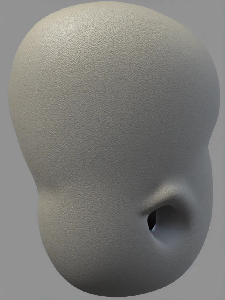 Image similar to simple featureless primitive tube shape, textured with pale photorealistic colored human skin, photoreal details, straight smooth vertical, highly realistic bump map, surface painter, renderman