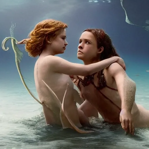 Image similar to 🧜‍♀️ , cute hyper realistic cinematic award-winning epic photographic still