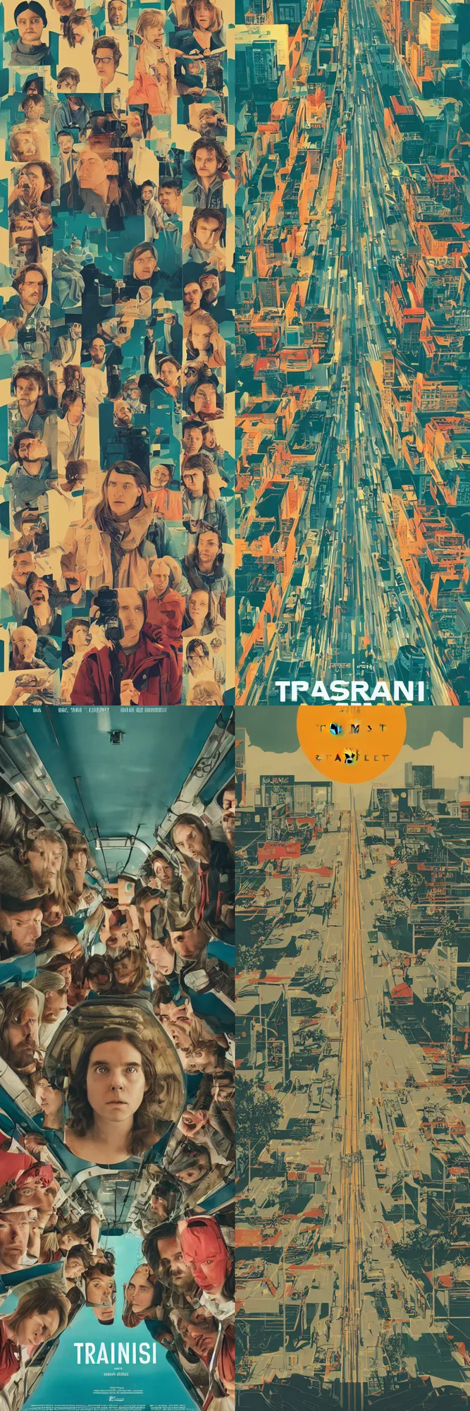 Prompt: Official Poster for Transit, sci-fi film directed by Wes Anderson starring Emile Hirsch, 4k print
