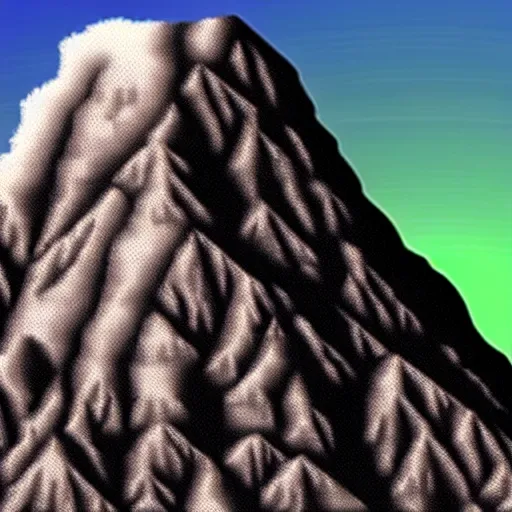 Image similar to Mountain that is in the shape of Kanye West's head