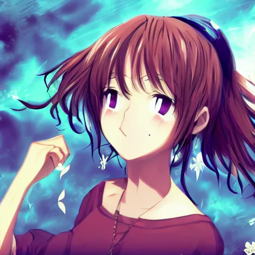 Image similar to anime image from key generator for music plugin, hd, internet art, detailed face, keygen