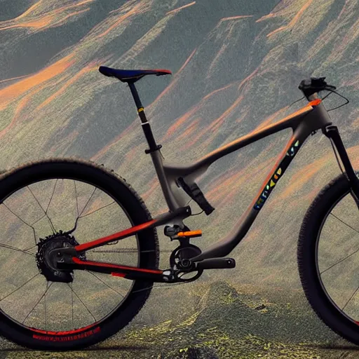 Prompt: a mountain bike in the style of pixar 4 k