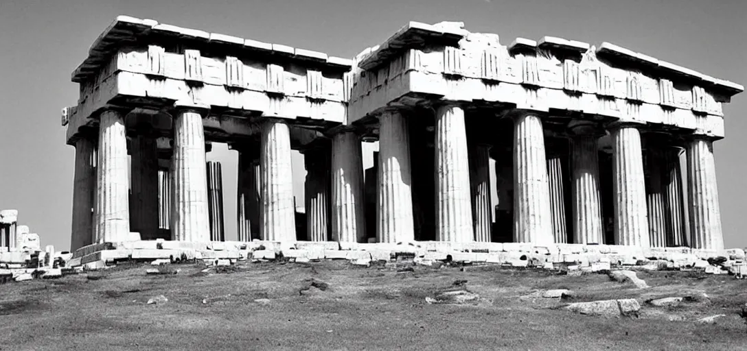 Prompt: the parthenon designed by frank lloyd wright.