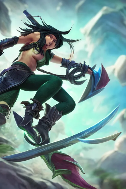 Prompt: akali arcane league of legends wild rift hero champions tank support marksman mage fighter assassin, design by mark ryden and pixar and hayao miyazaki, unreal 5, daz, hyperrealistic, octane render, cosplay, rpg portrait, dynamic lighting, intricate detail, harvest fall vibrancy, cinematic
