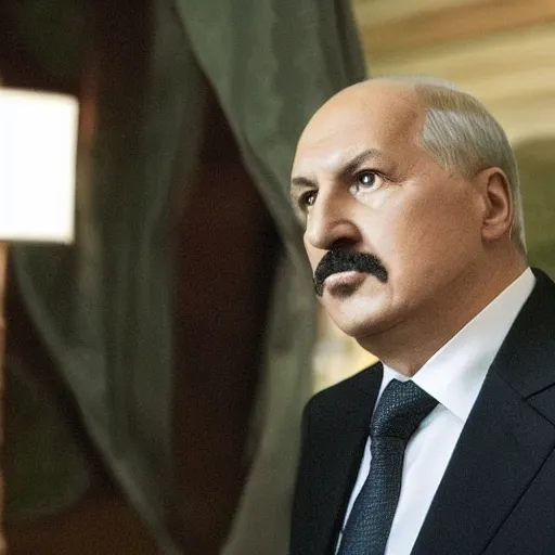 Image similar to Alexander Lukashenko in Avengers: The Kang Dynasty, cinematic still