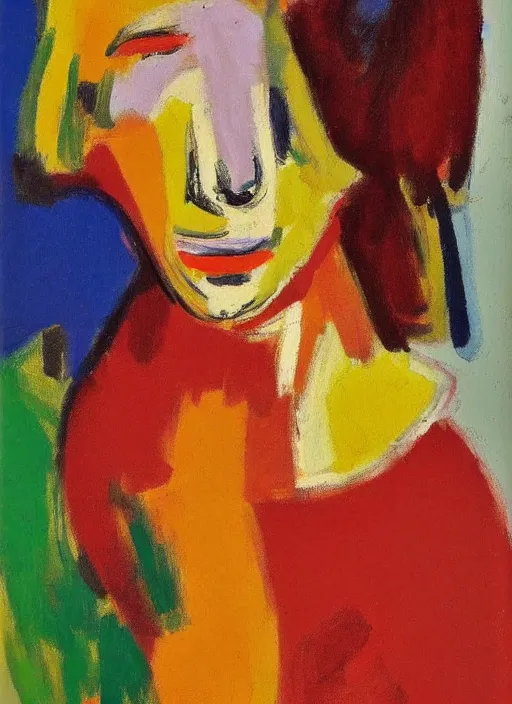 Prompt: portrait of a girl, painting by willem de kooning, expressive abstractionism, many stiff relief strokes of oil on canvas,