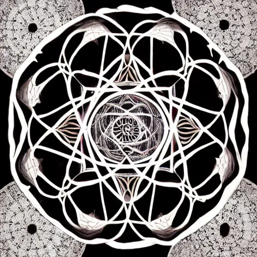 Prompt: beautiful attractive human bodies in a loving embrace, a mandala deam catcher, perfect symmetry