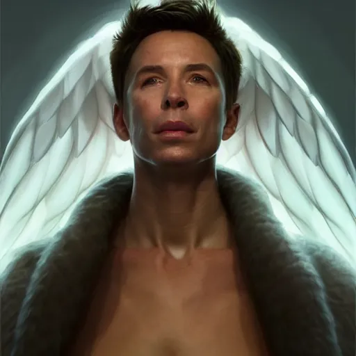 Image similar to michael mcintrye as the angel michael, anatomy, bathed in light, highly detailed, photorealistic, artstation, smooth, sharp focus, illustration, unreal engine 5, 8 k, art by artgerm and greg rutkowski and edgar maxence