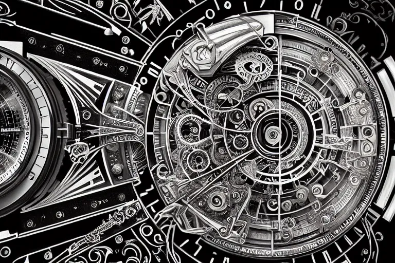 Prompt: a very beautiful photograph of futuristic working time - machine, time displacement device, travel in time, time travel, teleportation, 3 5 mm, wide angle, in a symbolic and meaningful style, insanely detailed and intricate, hypermaximalist, elegant, ornate, hyper realistic, super detailed