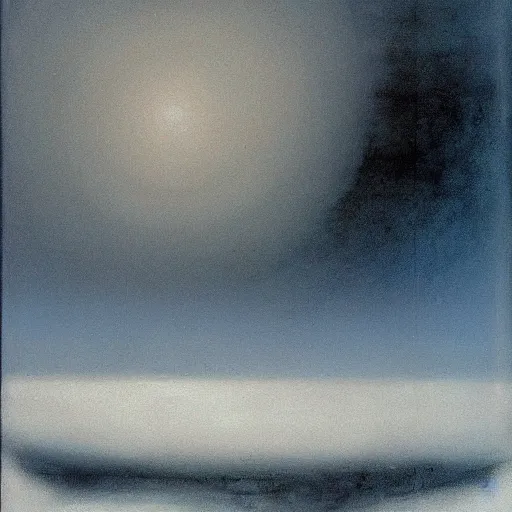 Image similar to the abstract painting'arctic void ', by caspar david friedrich!!!, by rothko!!!