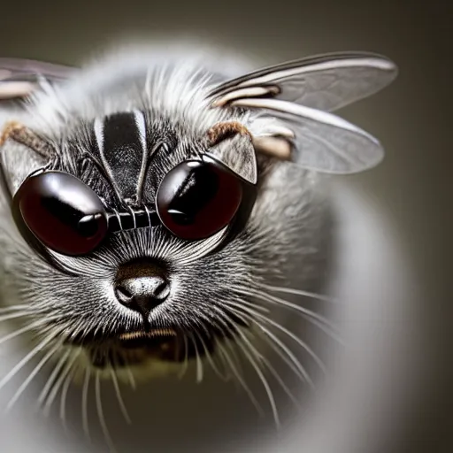 Image similar to a housefly - cat - hybrid, animal photography