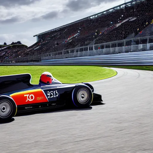 Prompt: electric porsche formula 1