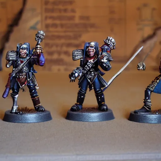 Image similar to warhammer mini of Anthony Fauci. Detailed figures.