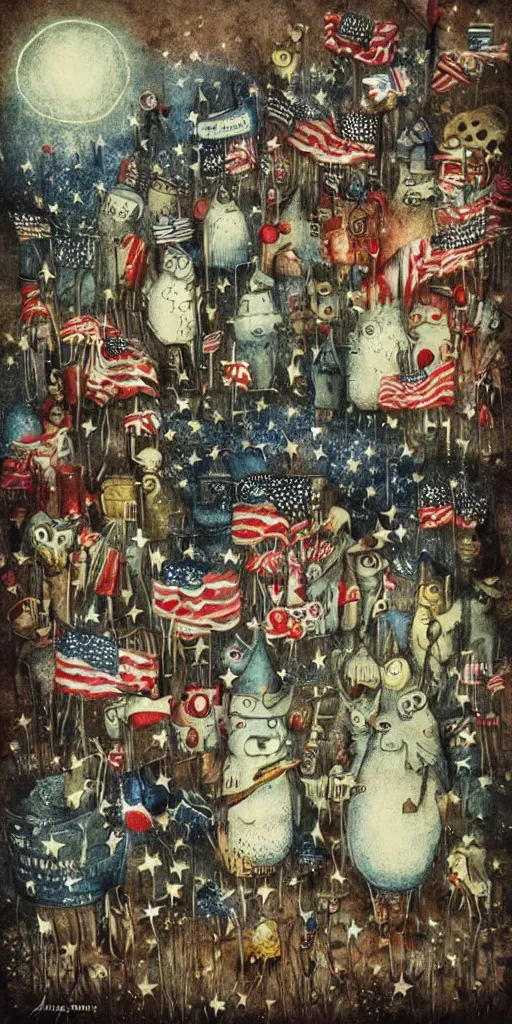 Image similar to a 4 th of july scene by alexander jansson