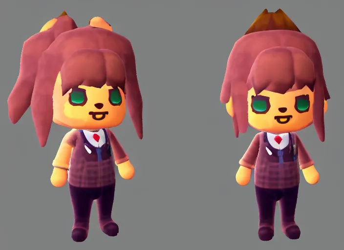 Prompt: extremely cute chibi werewolf animal crossing villager. animal crossing character. 3 d render, 3 d model rip, simplified, symmetry, animal crossing new horizons, hq, artgerm, arstation,