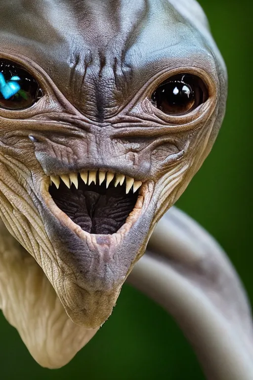 Image similar to national geographic professional photo of an alien animal, award winning, 4 k, highly detailed