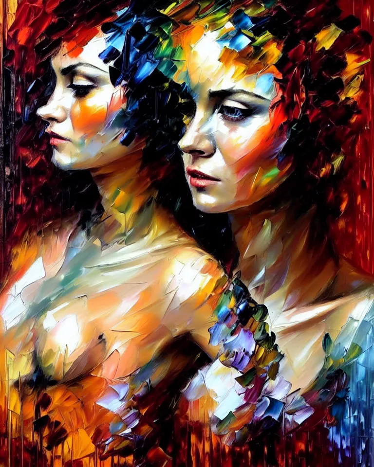 Image similar to neo - baroque portrait of a woman painted by henry asencio, leonid afremov, casey baugh, sandra chevrier, peter coulson