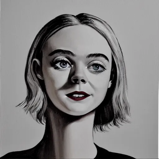 Prompt: professional painting of Elle Fanning in the style of Harvey Kurtzman, head and shoulders portrait, symmetrical facial features, smooth, sharp focus, illustration, intricate, stormy weather, extremely detailed masterpiece,