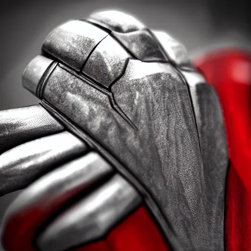 Prompt: infinity gauntlet, close up, high detail, photorealistic, realism, crimson tide, national championship