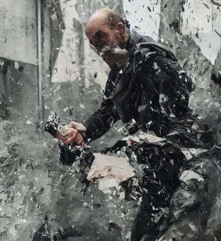 Image similar to cinematic still of jason statham as batman 8 k