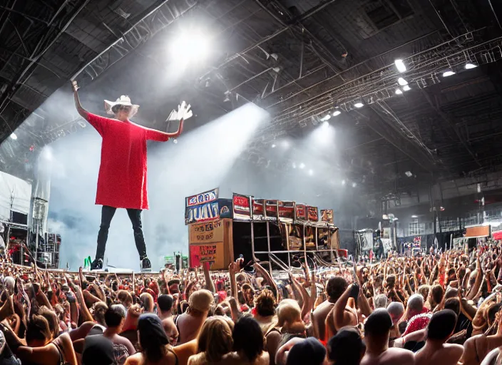 photo still of 4 0 foot tall brawny paper towel man on Stable