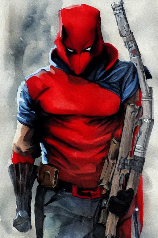 Image similar to red hood painting