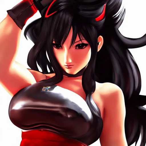 Image similar to tifa as a goddness,artstation