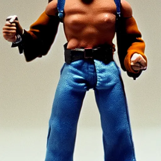 Image similar to Tom Waits as a He-Man action figure from the 1980s