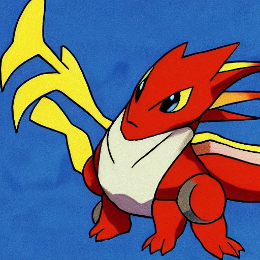 Image similar to new Pokémon, fire type by Ken Sugimori