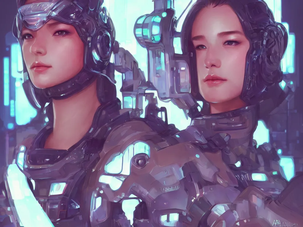 Prompt: portrait futuristic solider girl, in future tokyo towertop, ssci - fi, fantasy, intricate, very very beautiful, elegant, human anatomy, neon light, highly detailed, digital painting, artstation, concept art, smooth, sharp focus, illustration, art by ayanamikodon and alphonse mucha and tan zi and wlop