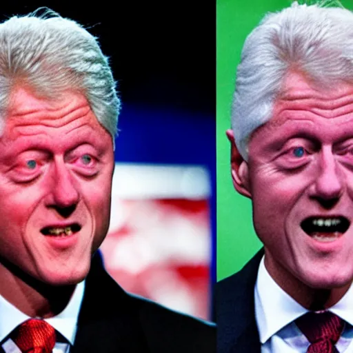 Image similar to bill clinton is a reptilian shape shifter