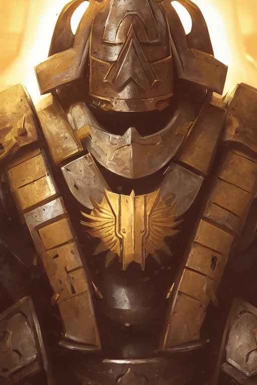 Image similar to armor portrait heros warhammer 4 0 k horus heresy fanart - the primarchs emperor by johannes helgeson animated with vfx concept artist & illustrator global illumination ray tracing hdr fanart arstation zbrush central hardmesh 8 k octane renderer comics stylized