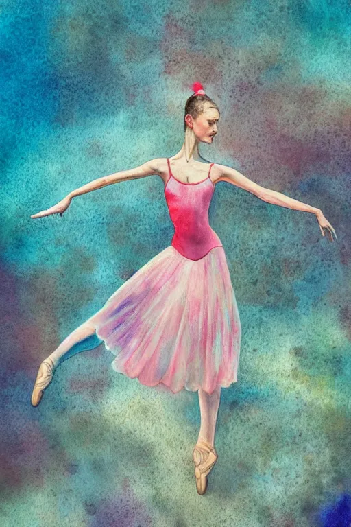 Prompt: ballerina alone at the bottom of the great barrier reef by jaques cousteau, digital art, smooth, focus, highly detailed, hyper realistic, watercolor