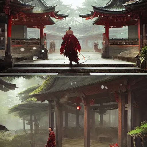 Image similar to ⛩, games gurney, greg rutkowski