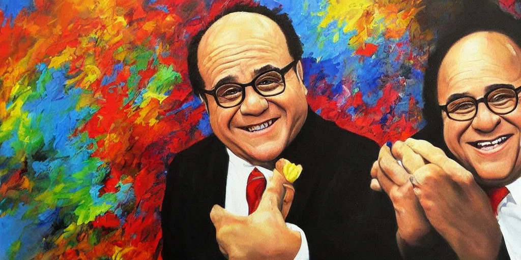 Image similar to danny devito majestic painting