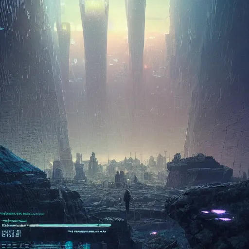 Image similar to the cybernetic asteroid city, technological phenomenon, by zdzisław beksinski, greg rutkowski, and j. g. quintel, futurecore, 5 mm hyperdetailed digital art by jan urschel and neil blevins and tony diterlizzi, and cyberpunk