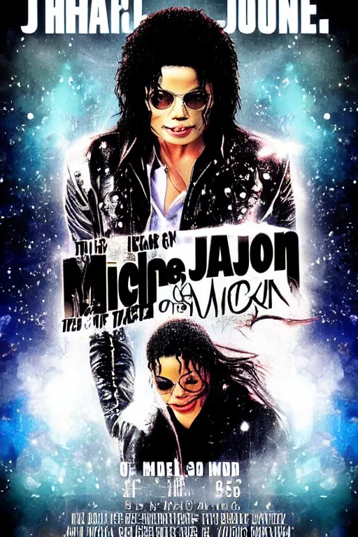 Image similar to this is it concert poster 2 0 0 9 king of pop, michael jackson 2 0 0 9 shades style, promotional, o 2 arena, london uhd, sharp, ultra realistic face, 4 k, cinematic, marvel, render, behind the scenes, leaked, set photo, detailed, modern, real life, sighting, photo real