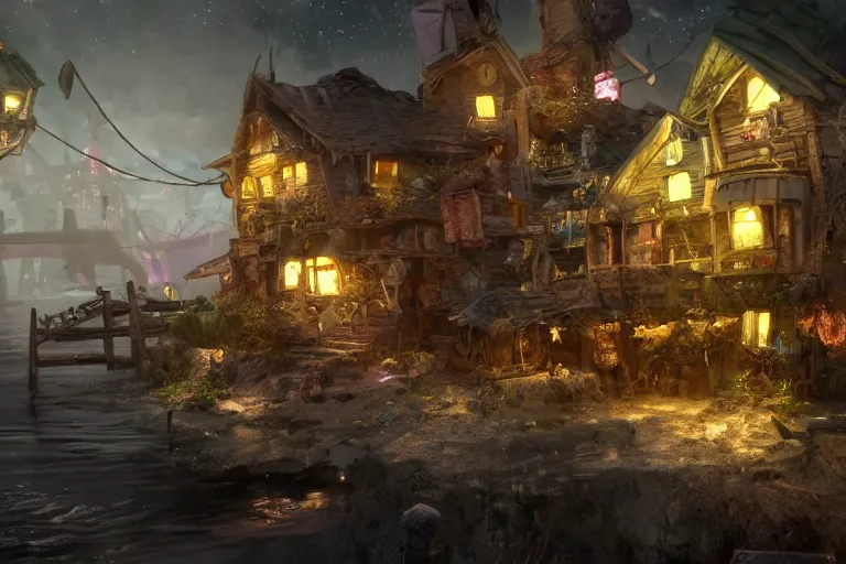 Prompt: the most amazing dream you ever had about bikini bottom squidward house area, hyper realistic, ambient lighting, concept art, intricate, hyper detailed, smooth, dynamic volumetric lighting, octane, cinematic