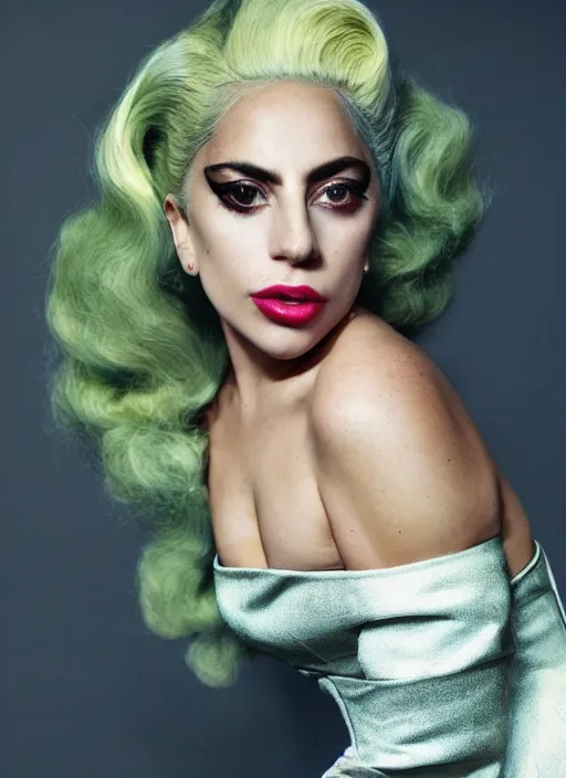 Image similar to lady gaga in a 1 9 6 0 s themed photoshoot, nick knight, annie leibovitz, posing, style, vogue magazine, highly realistic. high resolution. highly detailed. dramatic. 8 k. 4 k.